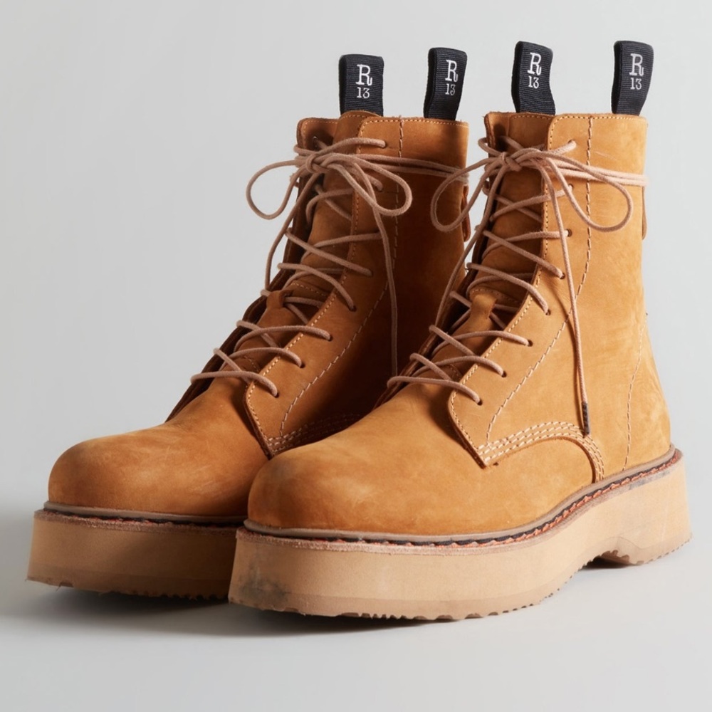 R13 Single stack combat boots 38